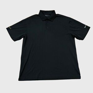 Nike Mens Dri-Fit Golf Polo Top Black Size X-Large Standard Fit Yellow Tail Wine